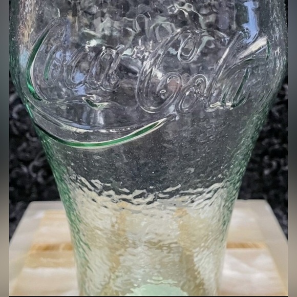 1980s Coca Cola Green    Vintage Antique Glass Cup Logo . - Picture 14 of 17